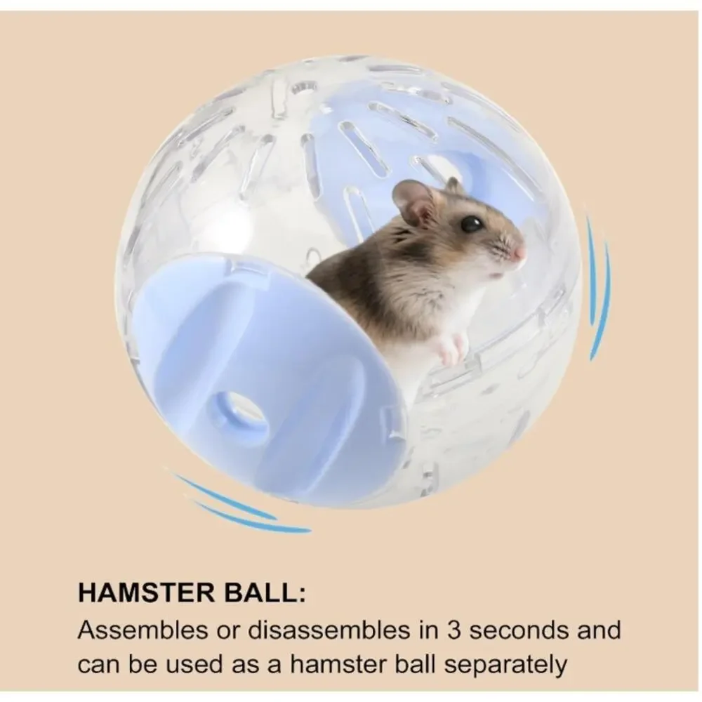Hamster Racing Car Toy 3-in-1 Detachable Wheel Ball 4.8